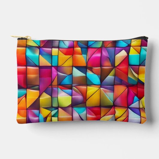Lebendige Fliesenmosaik Kunst Zubehörtasche (Vorderseite)