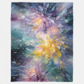 Lebendige florale abstrakte Malerei mit Explosion Fleecedecke (Vorderseite)