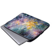 Lebendige florale abstrakte Malerei mit Explosion Laptopschutzhülle (Vorne Knopf)