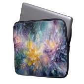 Lebendige florale abstrakte Malerei mit Explosion Laptopschutzhülle (Vorderseite Links)
