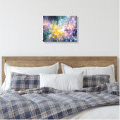 Lebendige florale abstrakte Malerei mit Explosion Leinwanddruck (Insitu (Schlafzimmer))