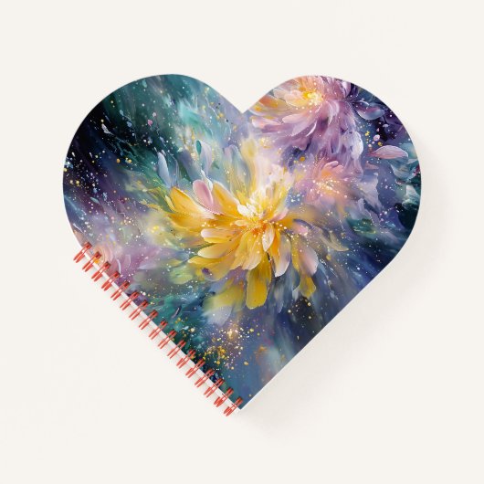Lebendige florale abstrakte Malerei mit Explosion Notizblock (Vorderseite)