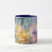 Lebendige florale abstrakte Malerei mit Explosion Tasse (Zentrum)