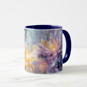 Lebendige florale abstrakte Malerei mit Explosion Tasse (VorderseiteRechts)