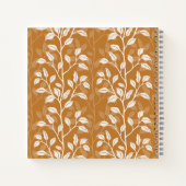 Lebendige Florale Botanische Silhouette Ton Amber Notizblock (Rückseite)
