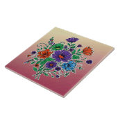Lebendige Florale Bouquet-Illustration Fliese (Seite)