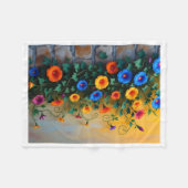 Lebendige Florale Decke mit Reben (Vorderseite (Horizontal))