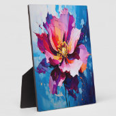 Lebendige florale Explosion abstrakte Blumenkunst Fotoplatte (Seite)
