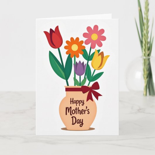 Lebendige Florale Mutter Karte (Vorderseite)