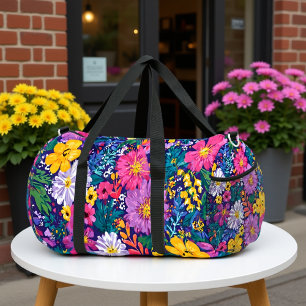 Lebendige Florale Sporttasche Duffle Bag