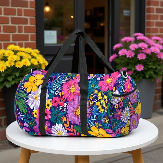Lebendige Florale Sporttasche Duffle Bag
