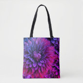 Lebendige Fraktal-Blüten-Kunst Tasche (Vorderseite)