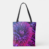 Lebendige Fraktal-Blüten-Kunst Tasche (Rückseite)
