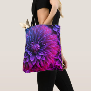 Lebendige Fraktal-Blüten-Kunst Tasche