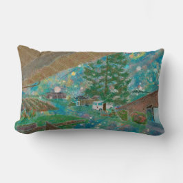 Lebendige französische Stadtgartenlandschaft Lendenkissen