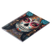 Lebendige Frau: Tag des Toten Schädels Notizblock (Linke Seite)