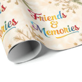 "Lebendige Freundschaftsvibes" Geschenkpapier (Rolleneckpunkt)