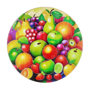 Lebendige Frucht-Mischung Kunst Schneidebrett