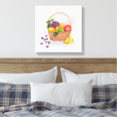 Lebendige Fruchtkorb-Wasserfarbenkunst Leinwanddruck (Insitu (Schlafzimmer))
