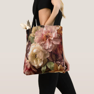 Lebendige Frühlings-Pfingstrose im Vintage-Arrange Tasche