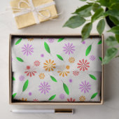 Lebendige Frühlingsblumen und Blätter Seidenpapier (Geschenk)