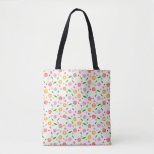 Lebendige Frühlingsblumen und Blätter Tasche