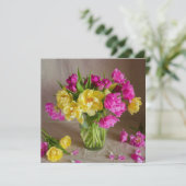 Lebendige Frühlingstulpen, Gruß Karte (Stehend Vorderseite)