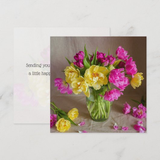 Lebendige Frühlingstulpen, Gruß Karte (Vorne/Hinten)