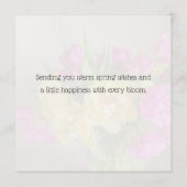 Lebendige Frühlingstulpen, Gruß Karte (Rückseite)