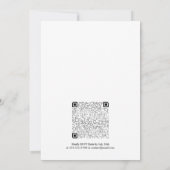 Lebendige Fuchsien-Blumen-QR-Code-Hochzeitseinladu Einladung (Rückseite)