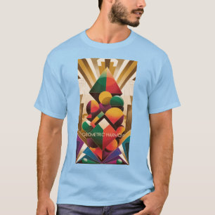 Lebendige futuristische Art Deco Illustration T-Shirt