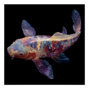 Lebendige Galaxy Koi Poster