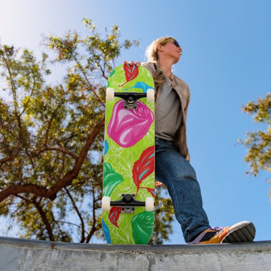 Lebendige Gartenzierblüte Skateboard (Außen 1)