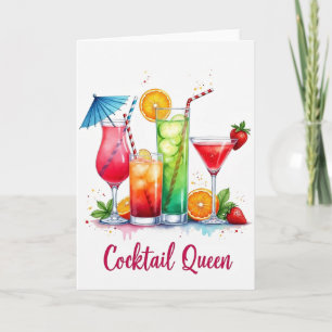 Lebendige Geburtstags-Drinks-Karte Karte