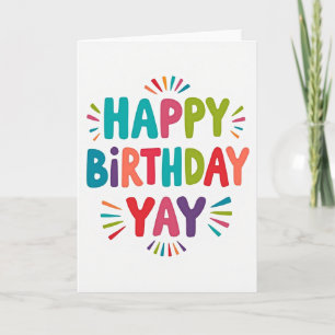 Lebendige Geburtstagskarte mit Typografie Karte