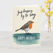 Lebendige Geburtstagskarte mit Vogel Karte (Gelbe Blume)