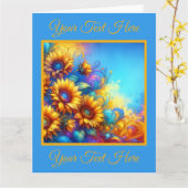 Lebendige Gelbblütengrüße Karte (Gelbe Blume)