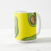 Lebendige Gelbe Frucht-Illustration - Whimsical Kaffeetasse (VorderseiteRechts)