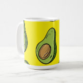 Lebendige Gelbe Frucht-Illustration - Whimsical Kaffeetasse (Vorderseite Links)