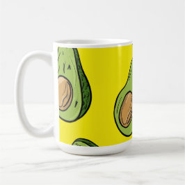 Lebendige Gelbe Frucht-Illustration - Whimsical Kaffeetasse