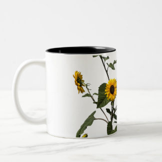 Lebendige gelbe Sonnenblume Zweifarbige Tasse