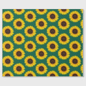 Lebendige gelbe Sonnenblumenblüte Geschenkpapier (Flach)
