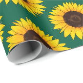 Lebendige gelbe Sonnenblumenblüte Geschenkpapier (Rolleneckpunkt)