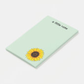 Lebendige gelbe Sonnenblumenblüte Post-it Klebezettel (angewinkelt)