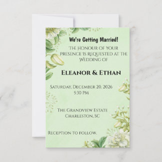 Lebendige gelbe Tulpe und Ranunculus formelle Hoch Save The Date