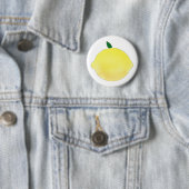 Lebendige gelbe Zitronenillustration Button (Beispiel)