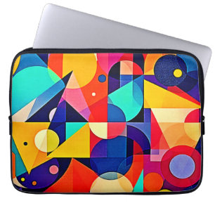 Lebendige geometrische abstrakte Kunst Laptopschutzhülle