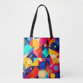 Lebendige geometrische abstrakte Kunst Tasche (Vorderseite)