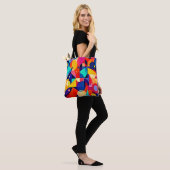 Lebendige geometrische abstrakte Kunst Tasche (Am Model)