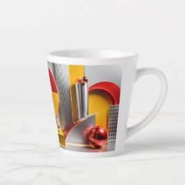 Lebendige geometrische Abstraktion Metallische Kug Milchtasse